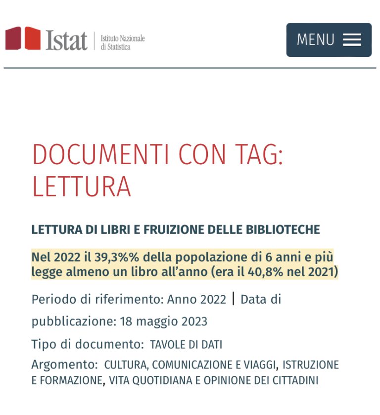 In Italia – non – si legge