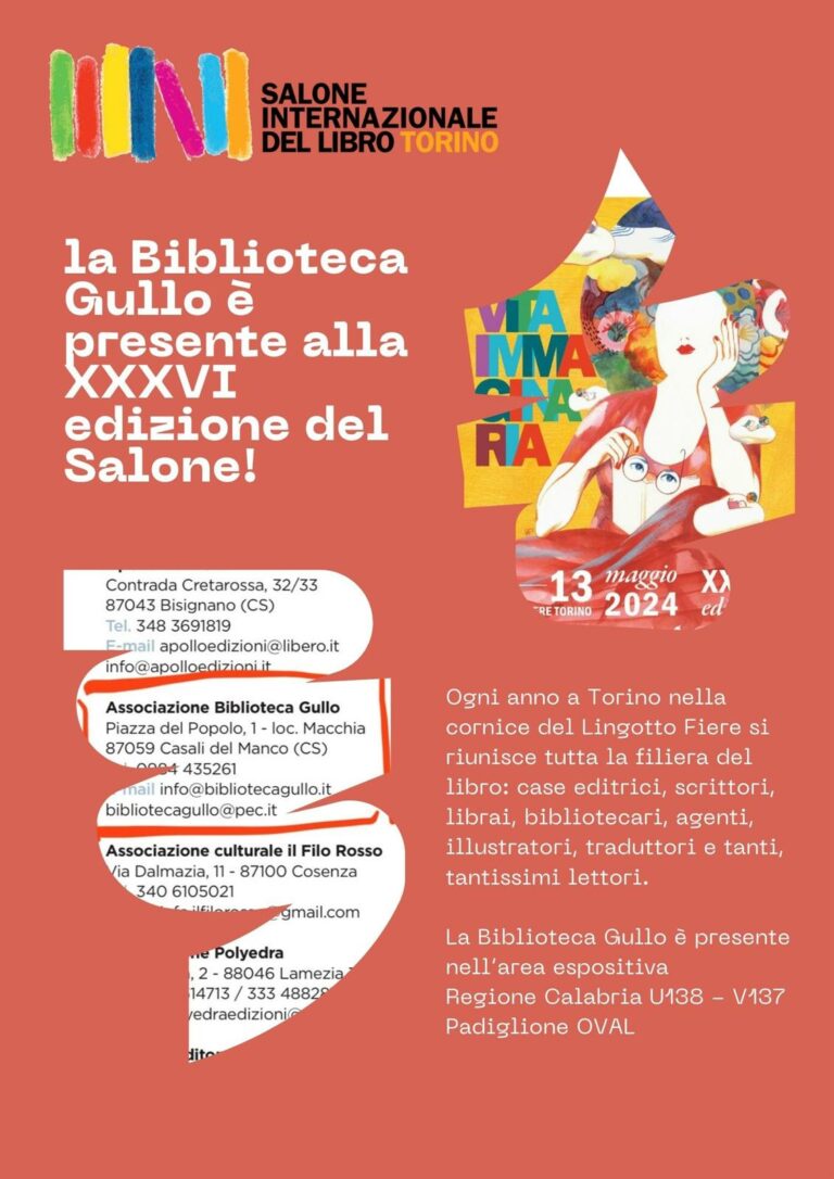 La Biblioteca Gullo al Salone Internazionale del Libro di Torino con gli scritti di Gullo
